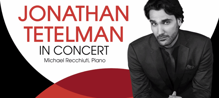 Event graphic for Fort Worth Opera's opening season concert. The graphic features the text "Jonathan Teteleman in concert" with a headshot of Tetelman to the right.