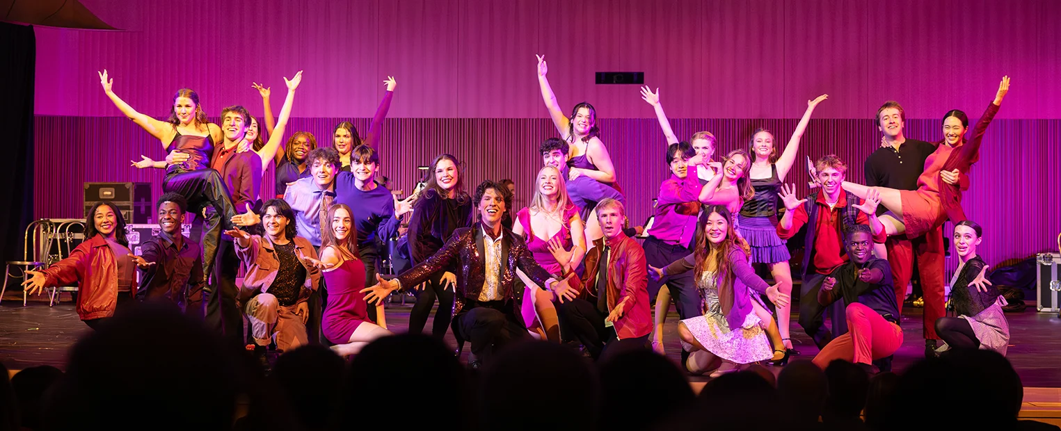 The Department of Theatre performed at the 2025 Fine Arts Gala alongside Grammy Award winner and Tony-nominated actor Jenn Colella.