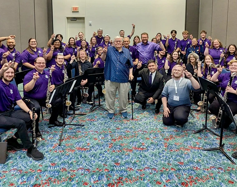 TCU Clarinet Ensemble rehearses at ClarinetFest